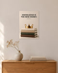 „Knowledge Is The New Money“ – Geld & Business Poster – 30 × 42 cm ohne Rahmen – Raumansicht – Art Bros