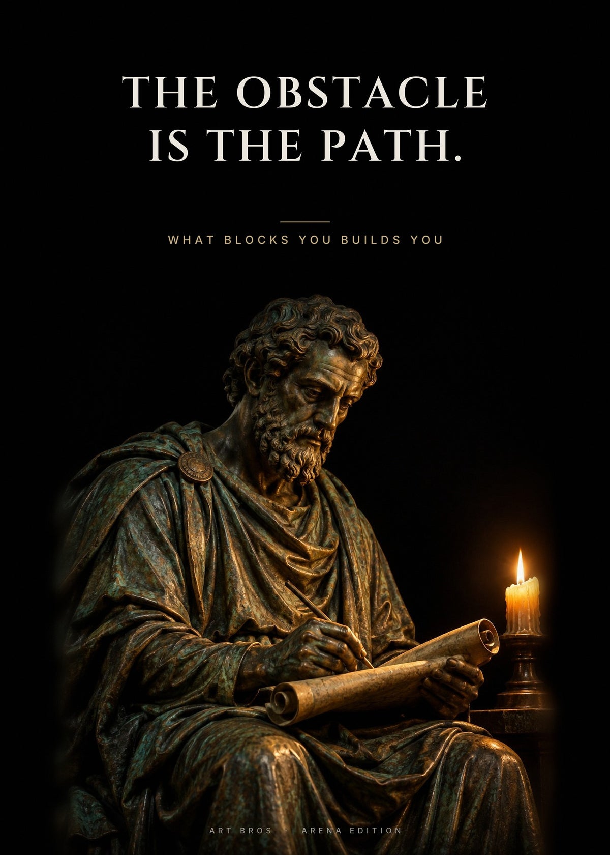 The Obstacle Is the Path – Schriftrolle Poster – Art Bros