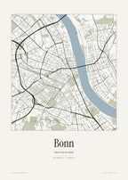 Bonn Stadtplan – Wandbild – Art Bros
