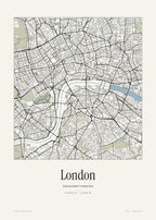 London Stadtplan – Wandbild – Art Bros
