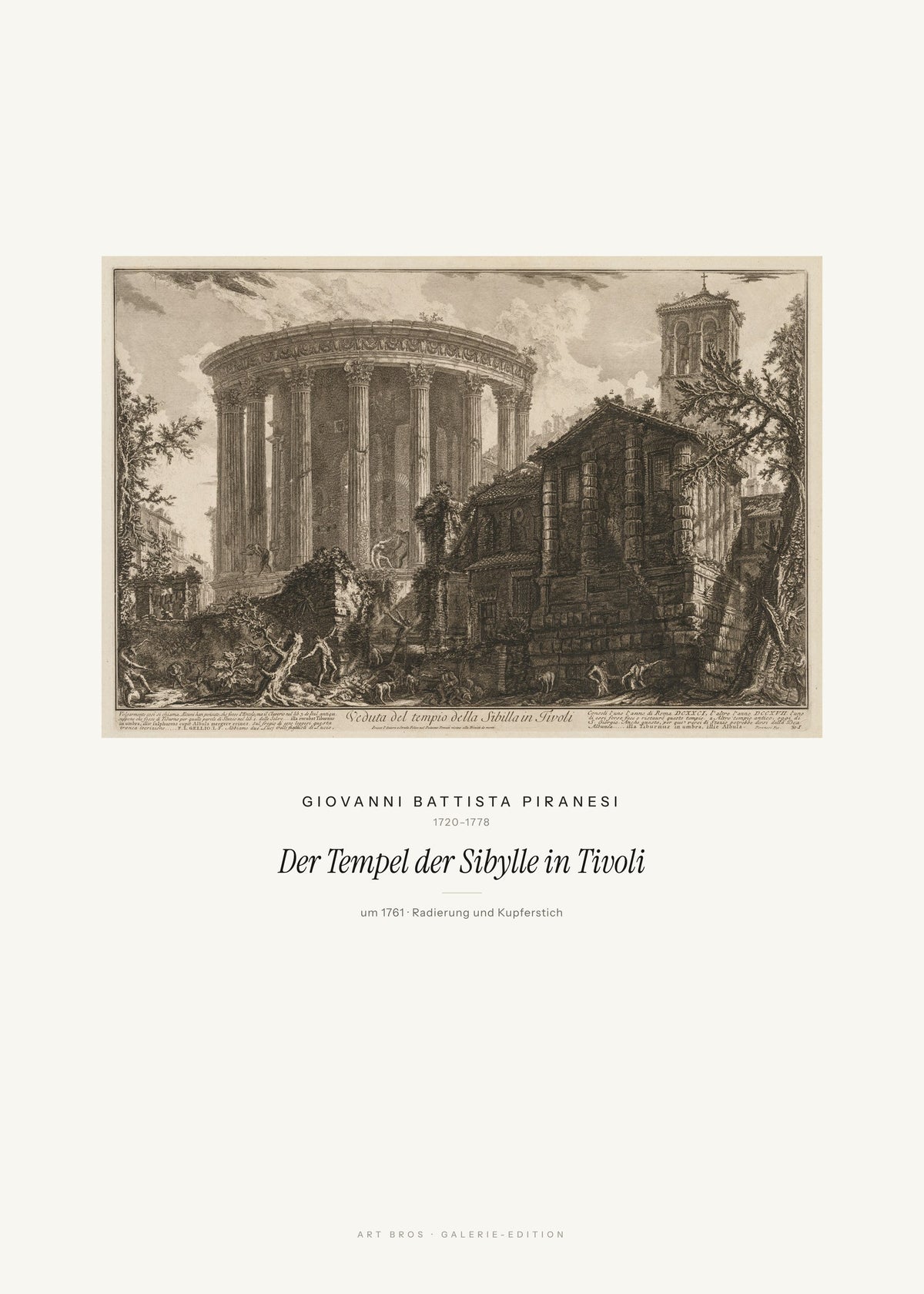 Der Tempel der Sibylle in Tivoli – Giovanni Battista Piranesi – Kunstdruck – Art Bros