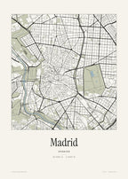 Madrid Stadtplan – Wandbild – Art Bros