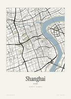 Shanghai Stadtplan – Wandbild – Art Bros
