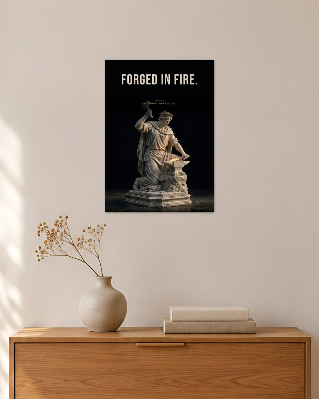 Forged in Fire – Schmied Poster – 30 × 42 cm ohne Rahmen – Raumansicht – Art Bros