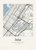 Dubai Stadtplan – Wandbild – Art Bros