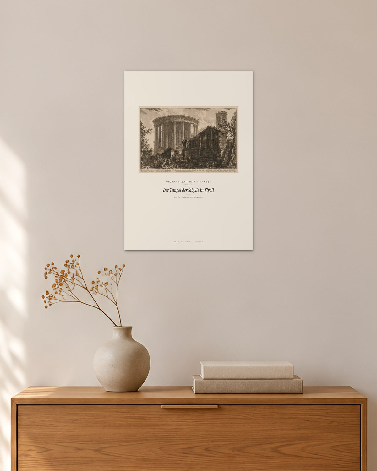 Der Tempel der Sibylle in Tivoli – Giovanni Battista Piranesi – 30 × 42 cm ohne Rahmen – Raumansicht – Art Bros