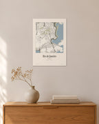 Rio de Janeiro Stadtplan – Wandbild – 30 × 42 cm ohne Rahmen – Raumansicht – Art Bros