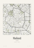 Mailand Stadtplan – Wandbild – Art Bros