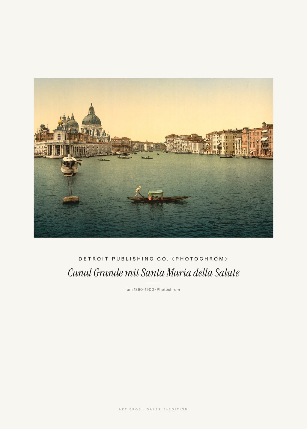 Canal Grande mit Santa Maria della Salute – Detroit Publishing Co. (Photochrom) – Kunstdruck – Art Bros
