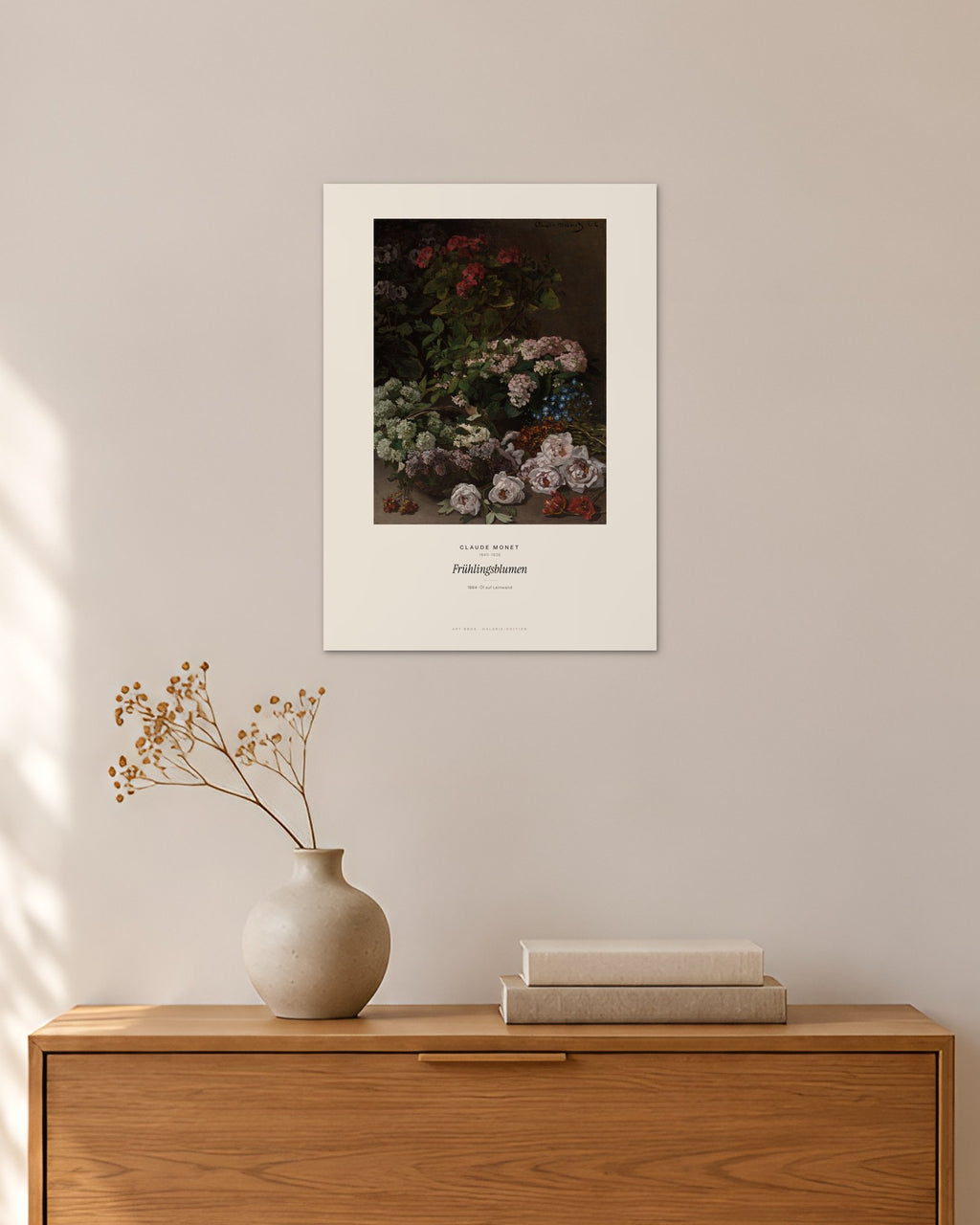 Frühlingsblumen – Claude Monet – 30 × 42 cm ohne Rahmen – Raumansicht – Art Bros