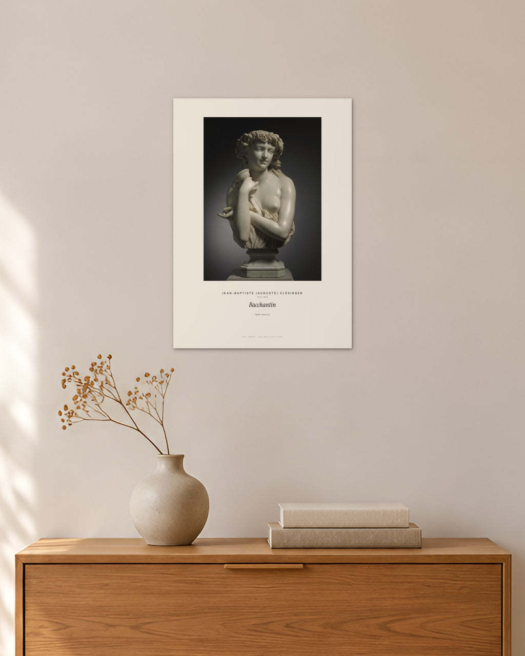 Bacchantin – Jean-Baptiste (Auguste) Clésinger – 30 × 42 cm ohne Rahmen – Raumansicht – Art Bros