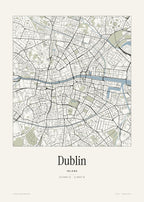 Dublin Stadtplan – Wandbild – Art Bros