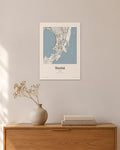 Mumbai Stadtplan – Wandbild – 30 × 42 cm ohne Rahmen – Raumansicht – Art Bros