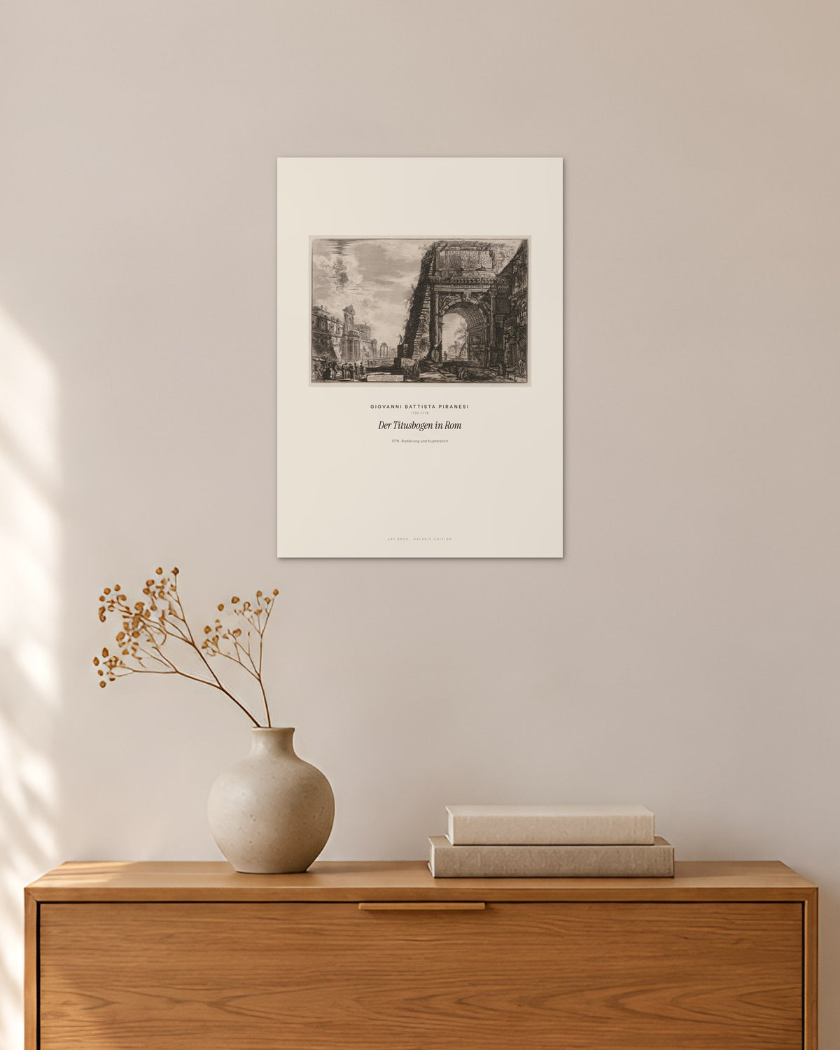 Der Titusbogen in Rom – Giovanni Battista Piranesi – 30 × 42 cm ohne Rahmen – Raumansicht – Art Bros
