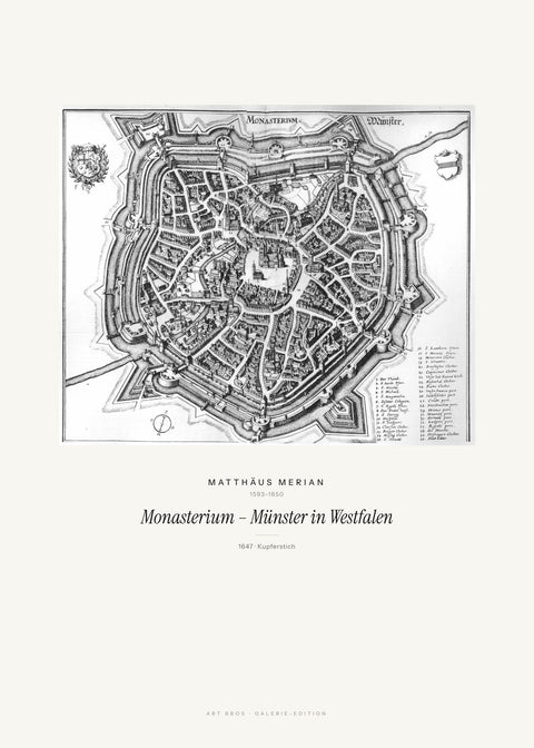 Monasterium – Münster in Westfalen – Matthäus Merian