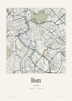 Rom Stadtplan – Wandbild – Art Bros