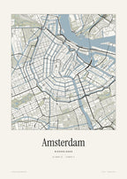 Amsterdam Stadtplan – Wandbild – Art Bros