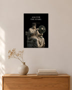 Aim for the Stars – Astronom Poster – 30 × 42 cm ohne Rahmen – Raumansicht – Art Bros