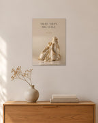 Small Steps. Big Stage – Spitzenschuhe Poster – 30 × 42 cm ohne Rahmen – Raumansicht – Art Bros