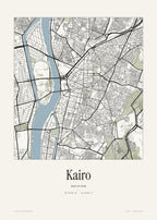 Kairo Stadtplan – Wandbild – Art Bros