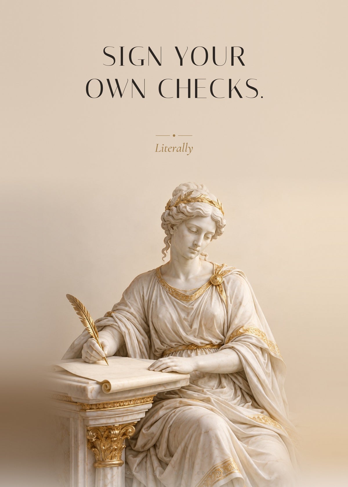 Sign Your Own Checks – Unterschrift Poster – Art Bros
