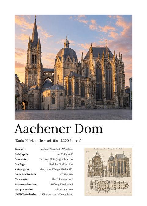Aachener Dom Wandbild