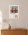 Tower Bridge Wandbild – 30 × 42 cm ohne Rahmen – Raumansicht – Art Bros