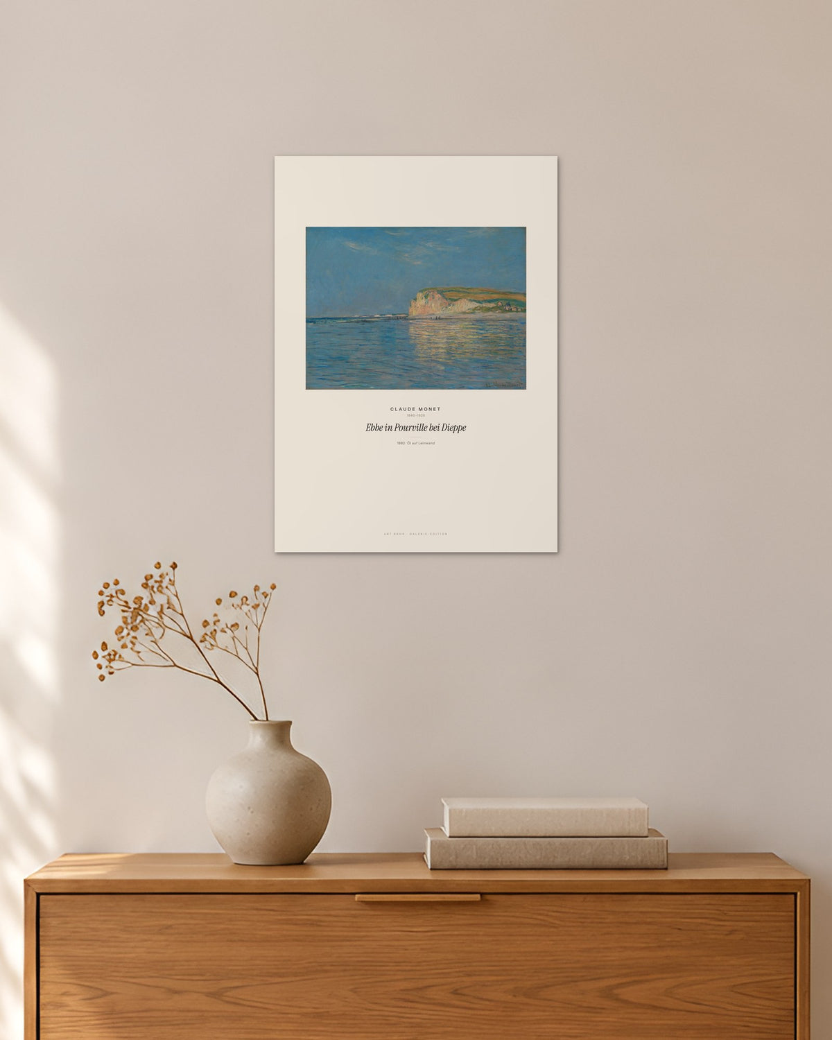 Ebbe in Pourville bei Dieppe – Claude Monet – 30 × 42 cm ohne Rahmen – Raumansicht – Art Bros