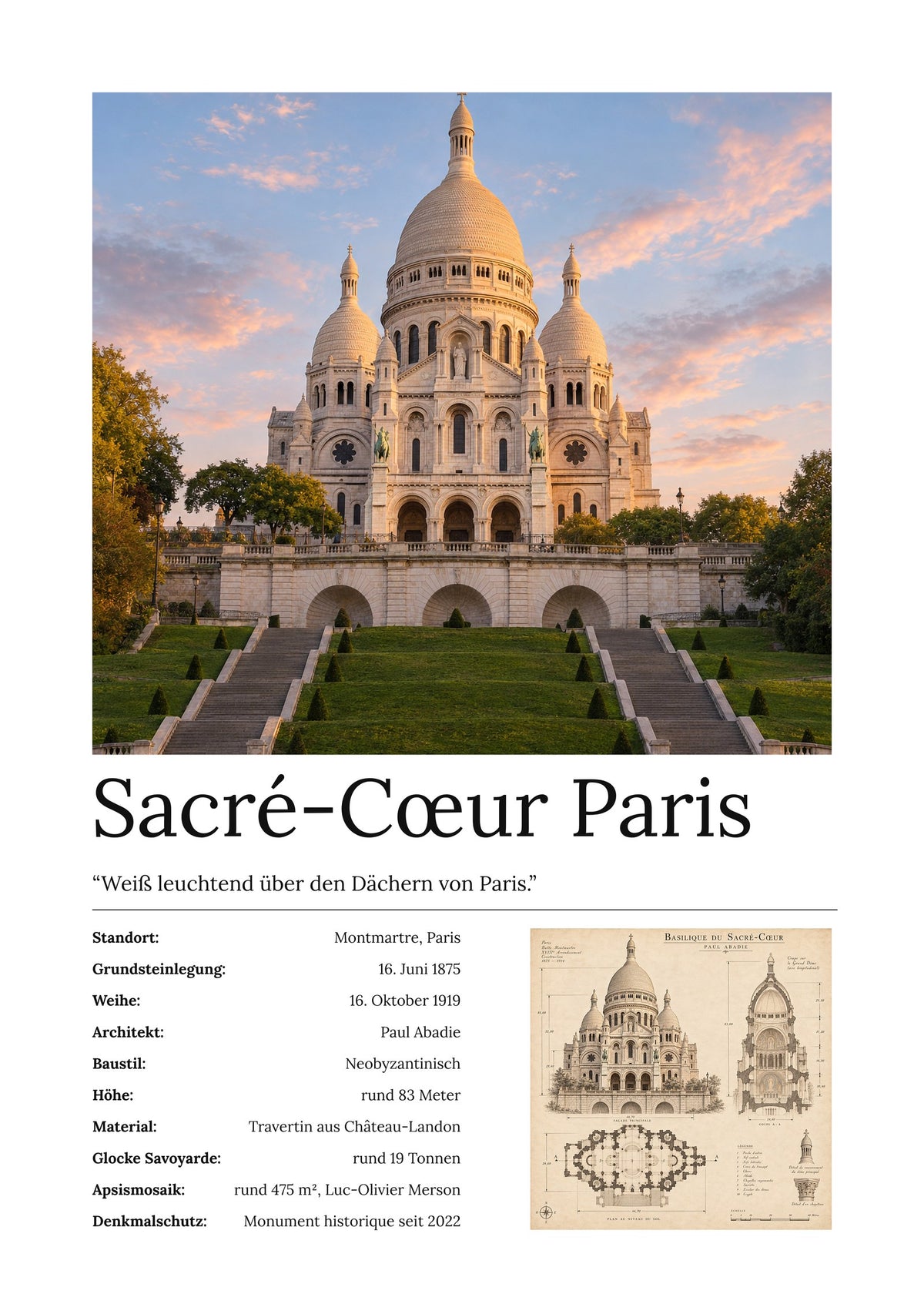 Sacré-Cœur Paris Wandbild – Kunstdruck – Art Bros