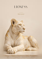 Lioness – Löwin Marmor Poster – Art Bros