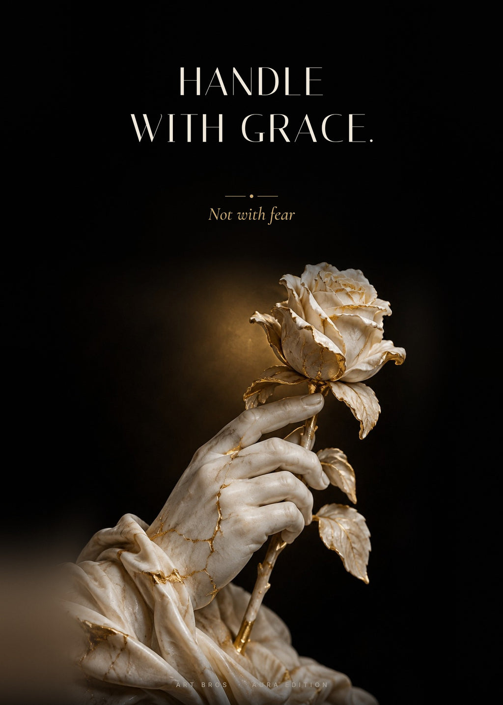 Handle With Grace – Hand mit Rose Poster – Art Bros