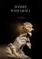 Handle With Grace – Hand mit Rose Poster – Art Bros