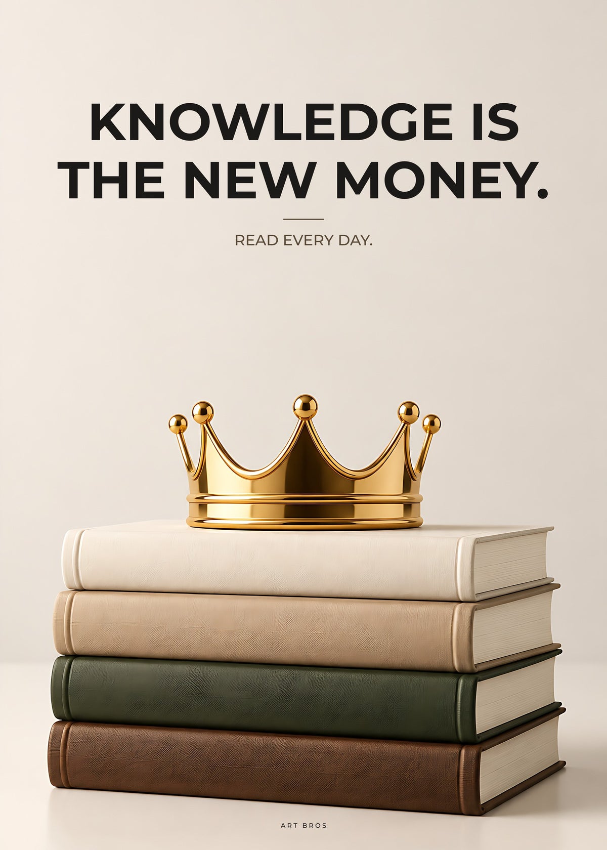 Poster Knowledge Is The New Money – Geld und Business – Art Bros