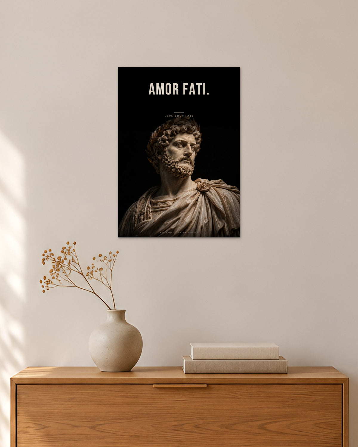 Amor Fati – Amor Fati Poster – 30 × 42 cm ohne Rahmen – Raumansicht – Art Bros