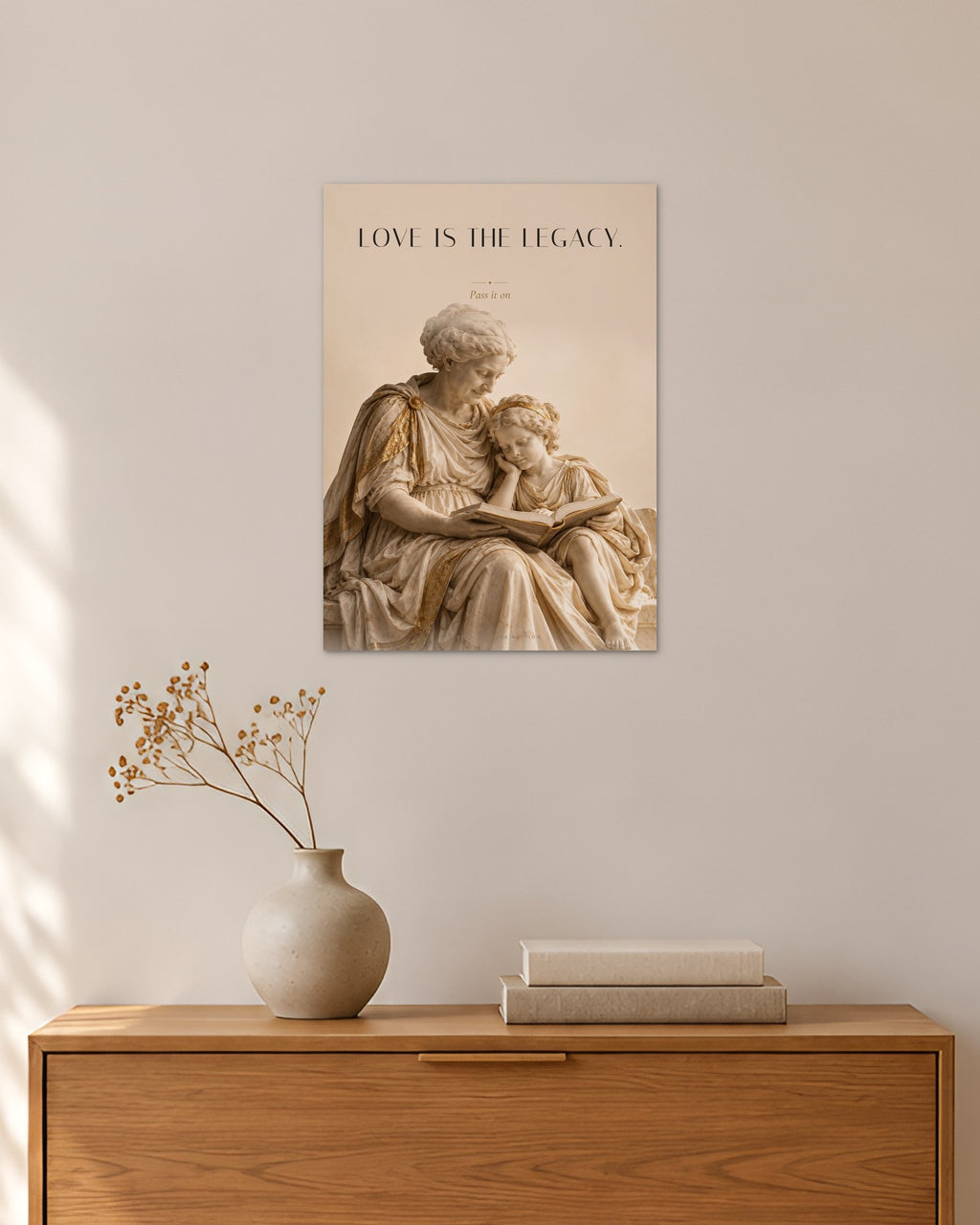 Love Is the Legacy – Großmutter Poster – 30 × 42 cm ohne Rahmen – Raumansicht – Art Bros
