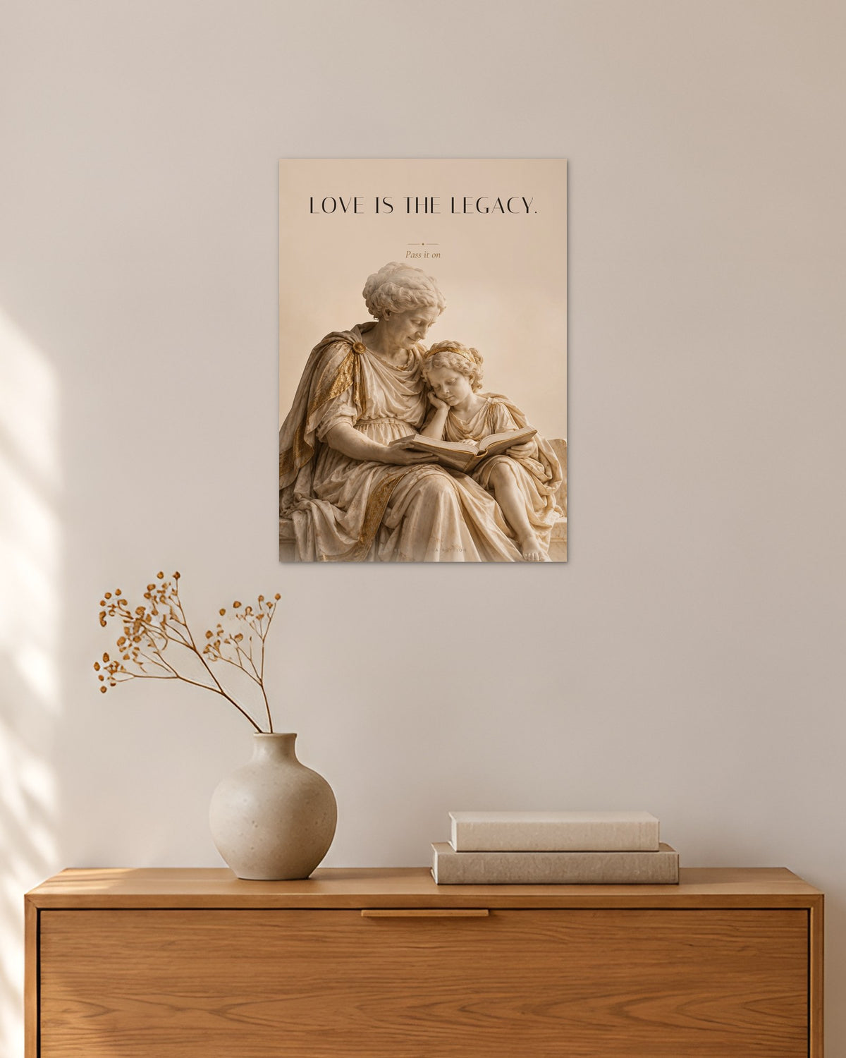 Love Is the Legacy – Großmutter Poster – 30 × 42 cm ohne Rahmen – Raumansicht – Art Bros