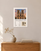 Notre-Dame de Paris Wandbild – 30 × 42 cm ohne Rahmen – Raumansicht – Art Bros
