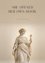 She Opened Her Own Door – Goldener Schlüssel Poster – Art Bros
