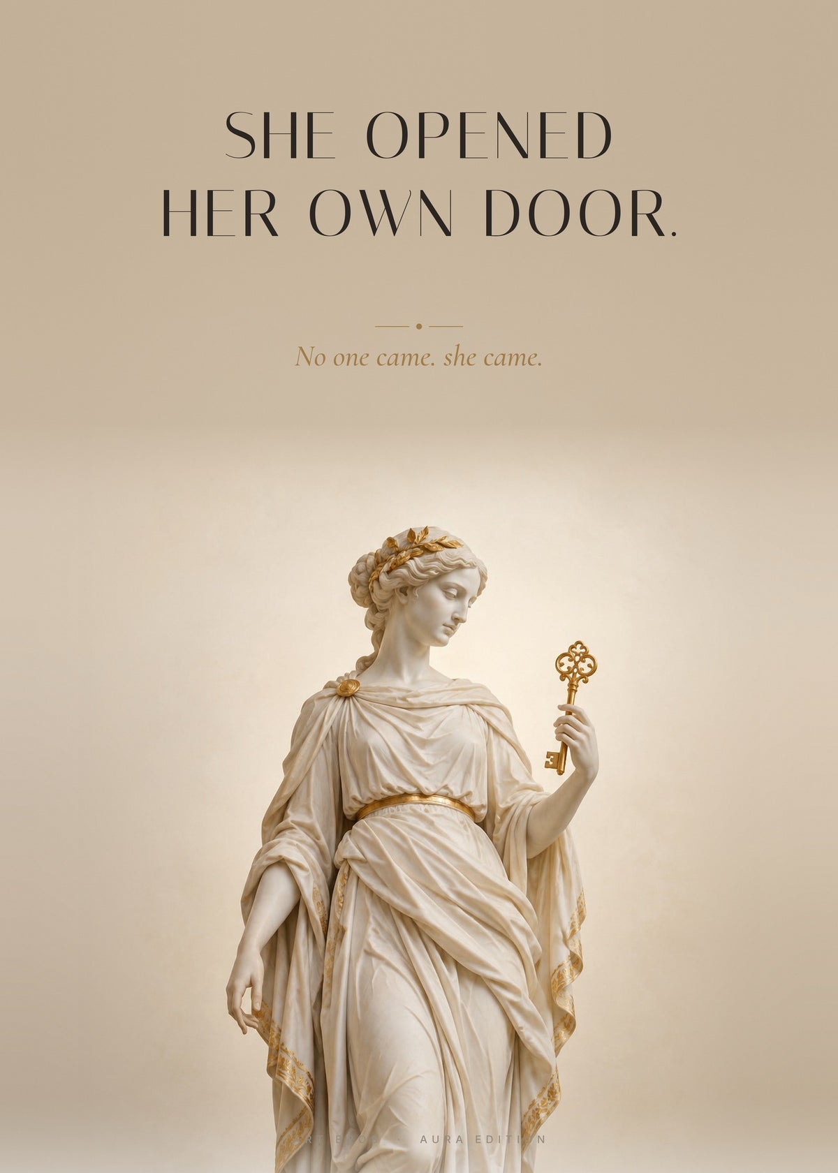 She Opened Her Own Door – Goldener Schlüssel Poster – Art Bros