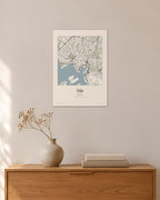 Oslo Stadtplan – Wandbild – 30 × 42 cm ohne Rahmen – Raumansicht – Art Bros