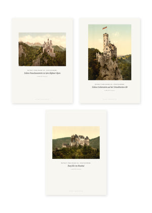 Burgen & Schlösser – 3er-Set Wandbilder – Kunstdruck – Art Bros