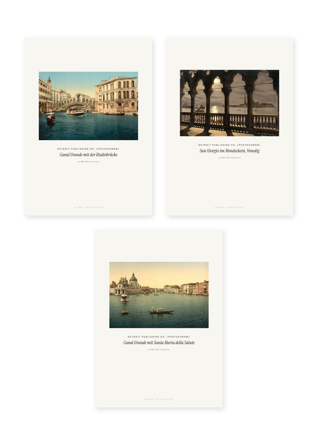Venedig – 3er-Set Wandbilder – Kunstdruck – Art Bros