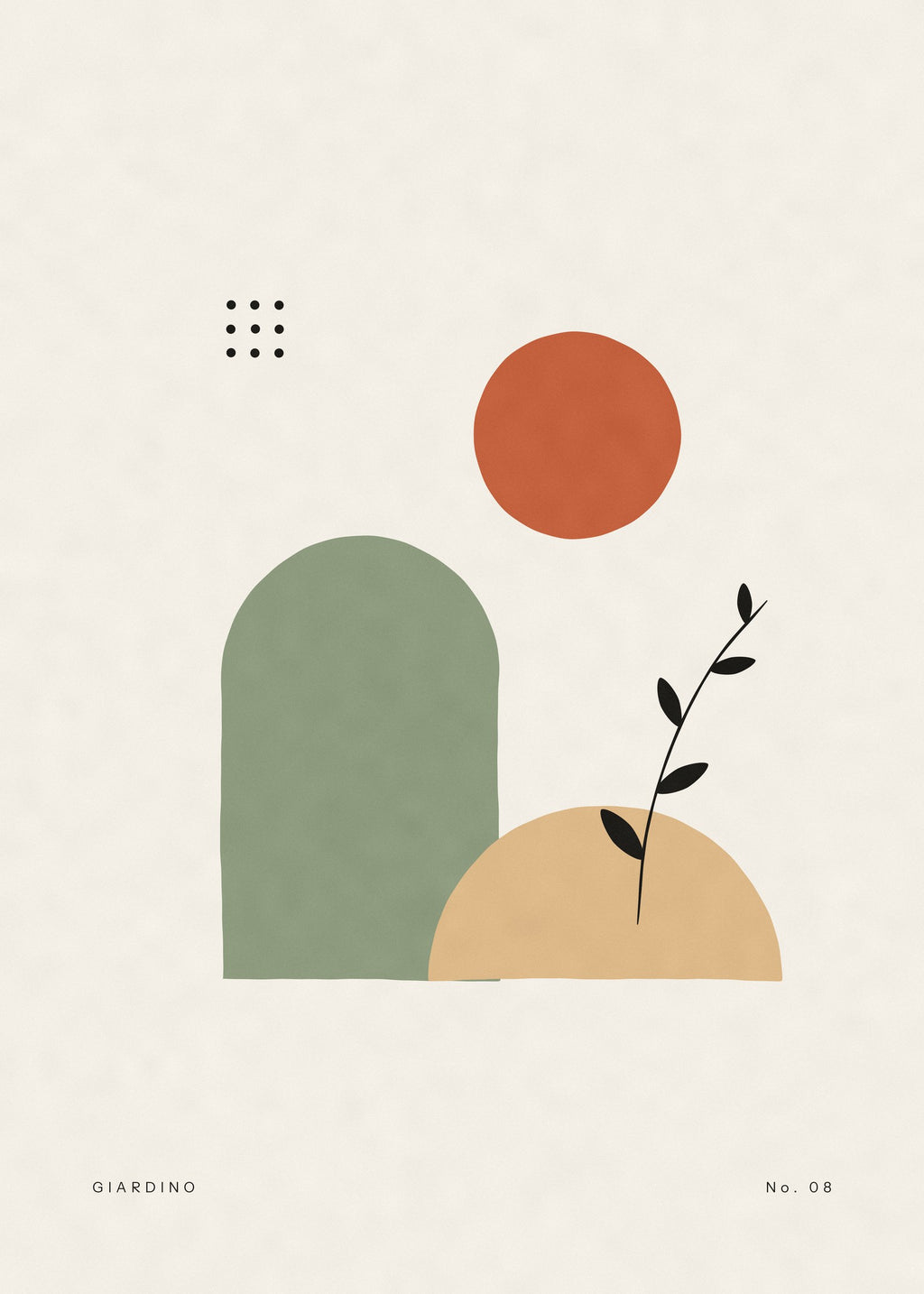 Giardino No. 08 – Abstraktes Wandbild – Kunstdruck – Art Bros