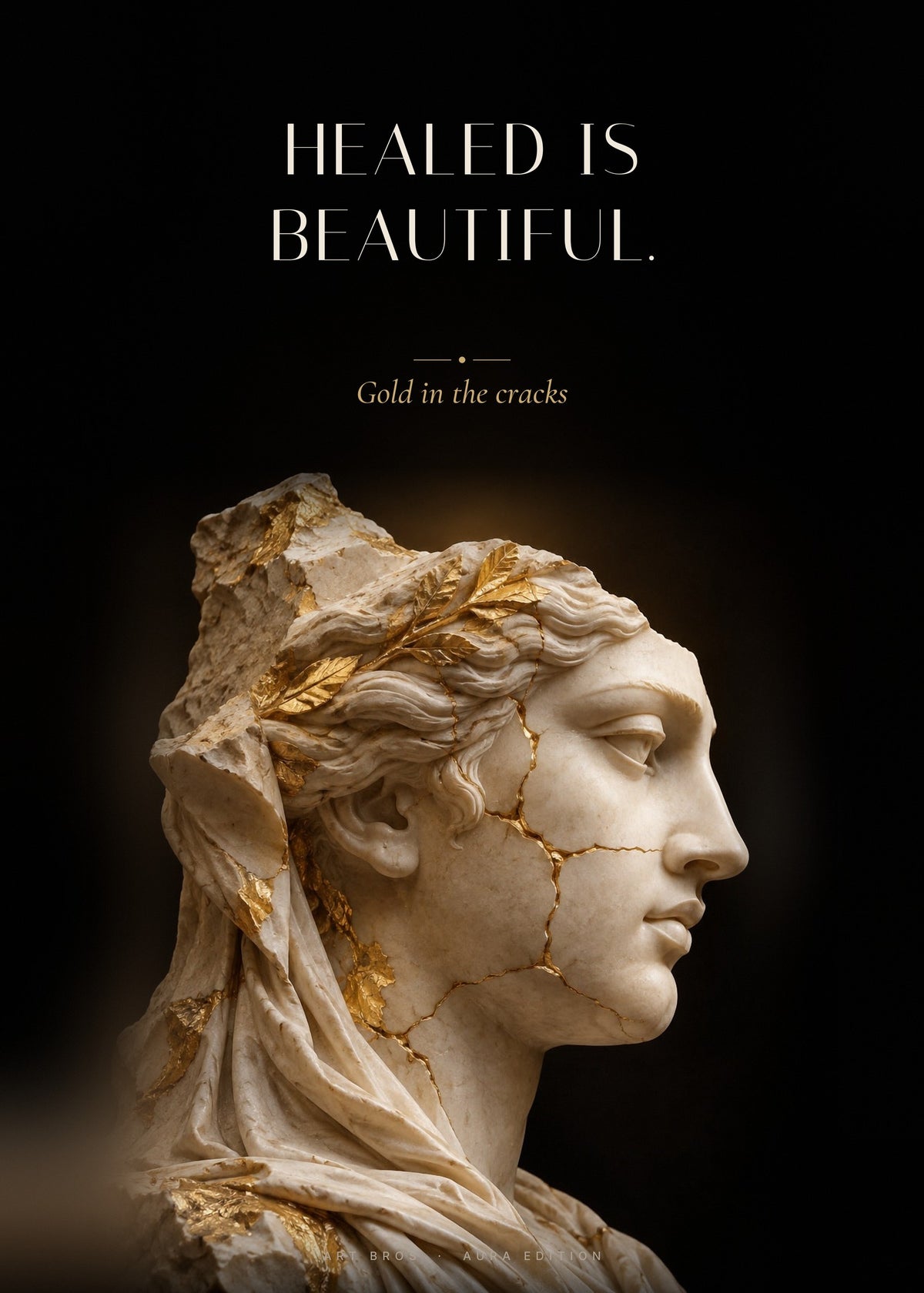 Healed Is Beautiful – Goldene Risse Poster – Art Bros