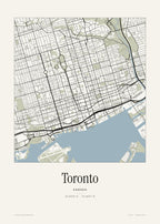 Toronto Stadtplan – Wandbild – Art Bros
