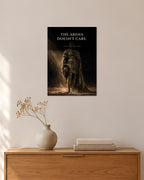 The Arena Doesn't Care – Arena Poster – 30 × 42 cm ohne Rahmen – Raumansicht – Art Bros
