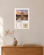 Taj Mahal Wandbild – 30 × 42 cm ohne Rahmen – Raumansicht – Art Bros