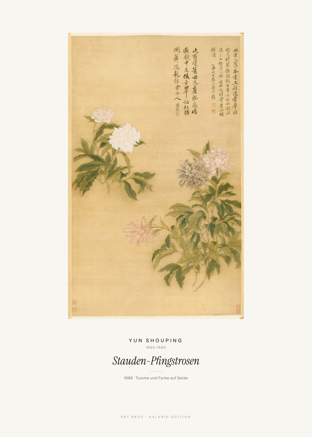 Stauden-Pfingstrosen – Yun Shouping – Kunstdruck – Art Bros