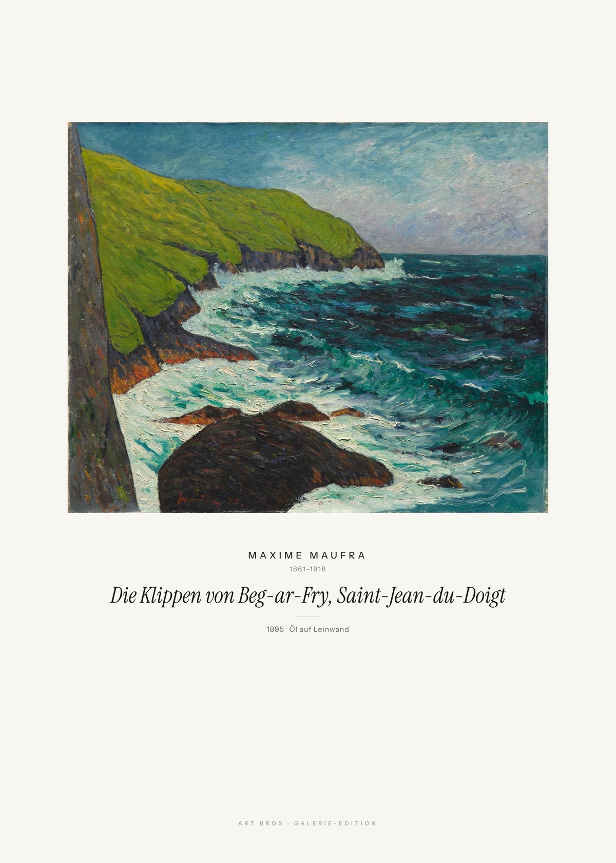 Die Klippen von Beg-ar-Fry, Saint-Jean-du-Doigt – Maxime Maufra – Kunstdruck – Art Bros