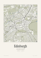 Edinburgh Stadtplan – Wandbild – Art Bros